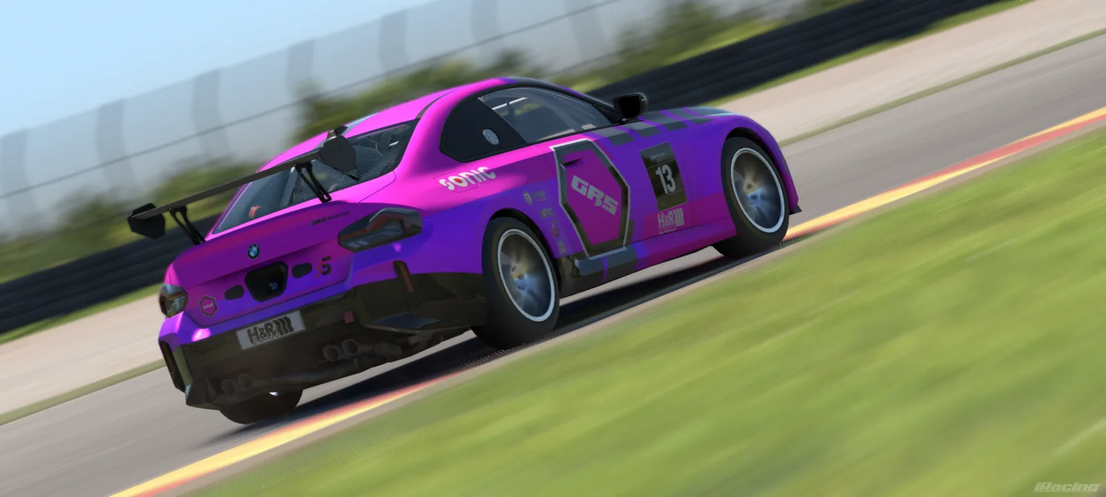 Project GRS BMW M2 racing in the new purple livery